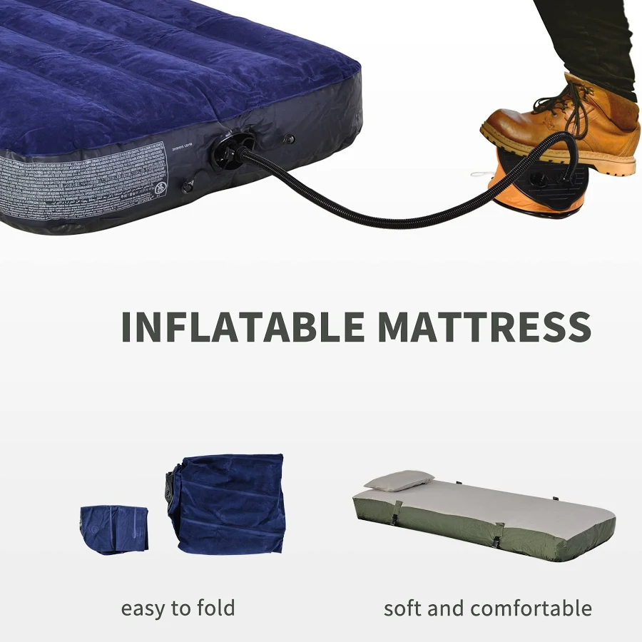 all-in-one folding camping cot with tent, air mattress and sleeping bag - Image 5