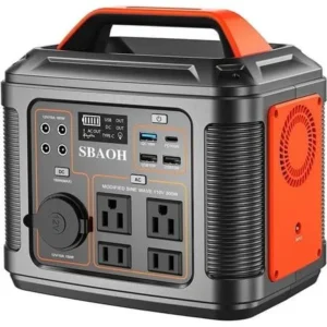 SBAOH Portable Power Station P302,296Wh Lithium Battery Generator Solar with 300W AC Outlets for Outdoor Camping RV Home