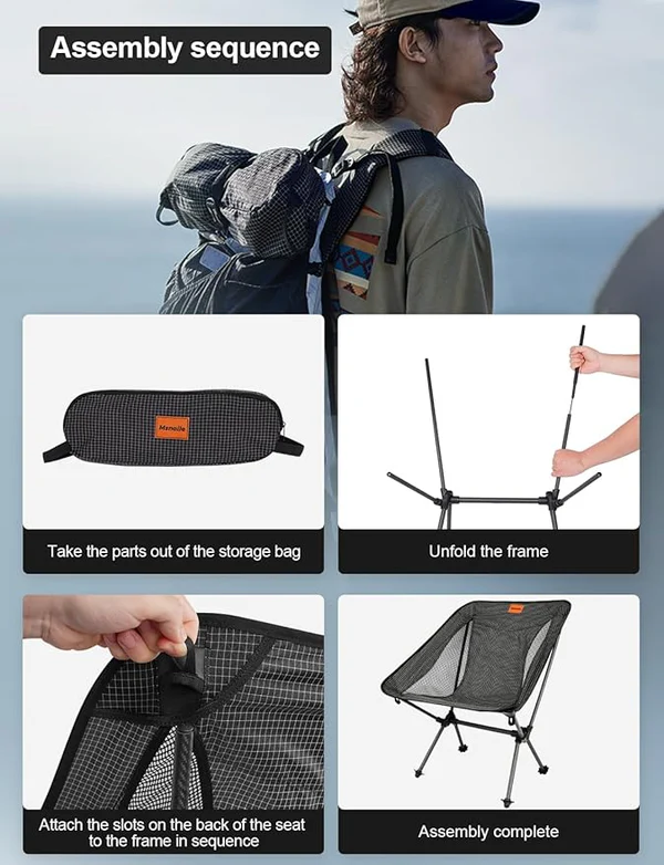 Msnaile Ultralight Carbon Fiber Camping Chair - Image 3