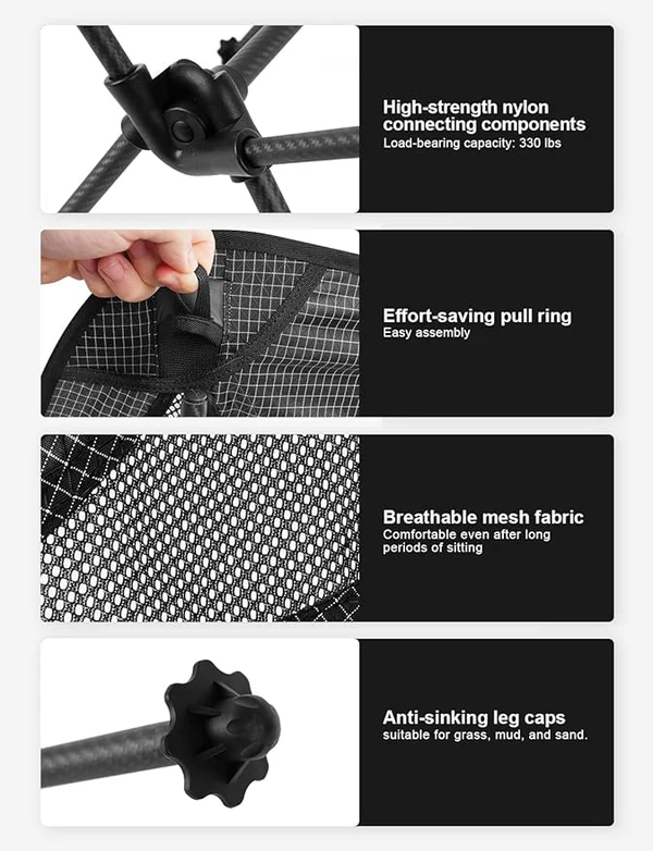 Msnaile Ultralight Carbon Fiber Camping Chair - Image 2