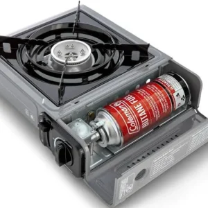 Coleman Tabletop Portable Butane Gas Camping Stove, 1 Burner, Gray